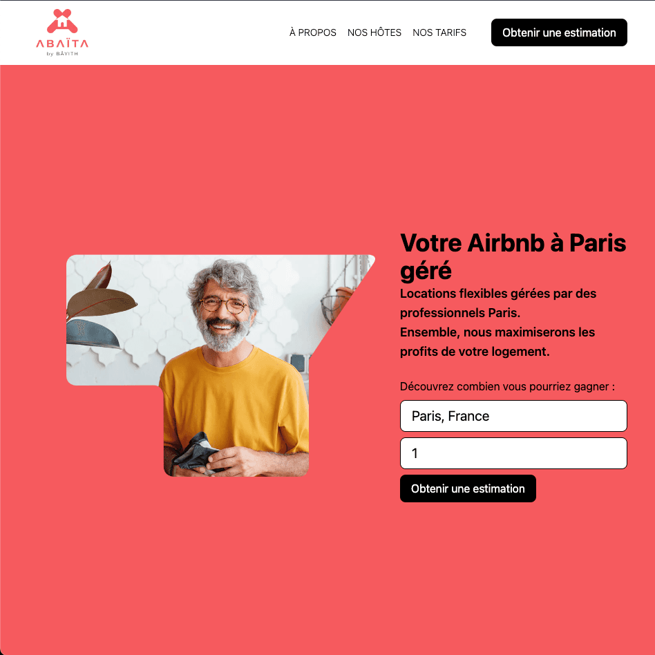 Screenshot of Aibaita Homes website
