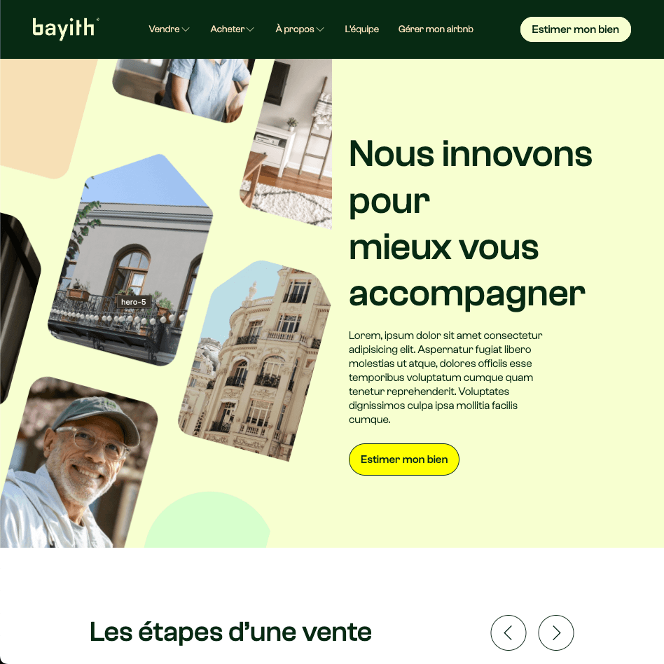 Screenshot of Bayith website