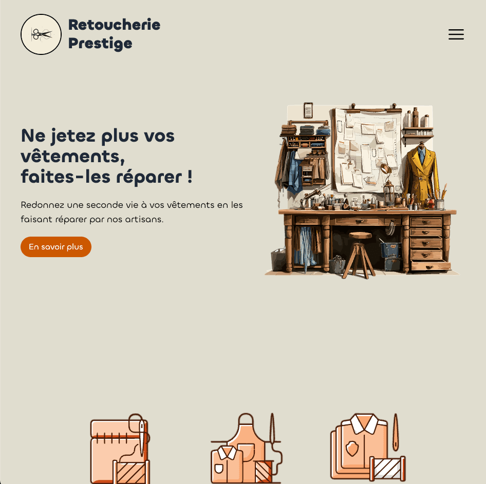 Screenshot of Prestige website