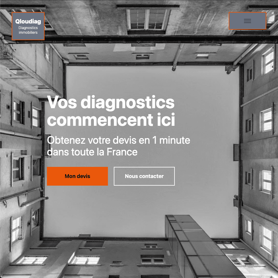 Screenshot of Qloudiag website